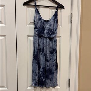 Aqua Blue Tie-Dye Dress